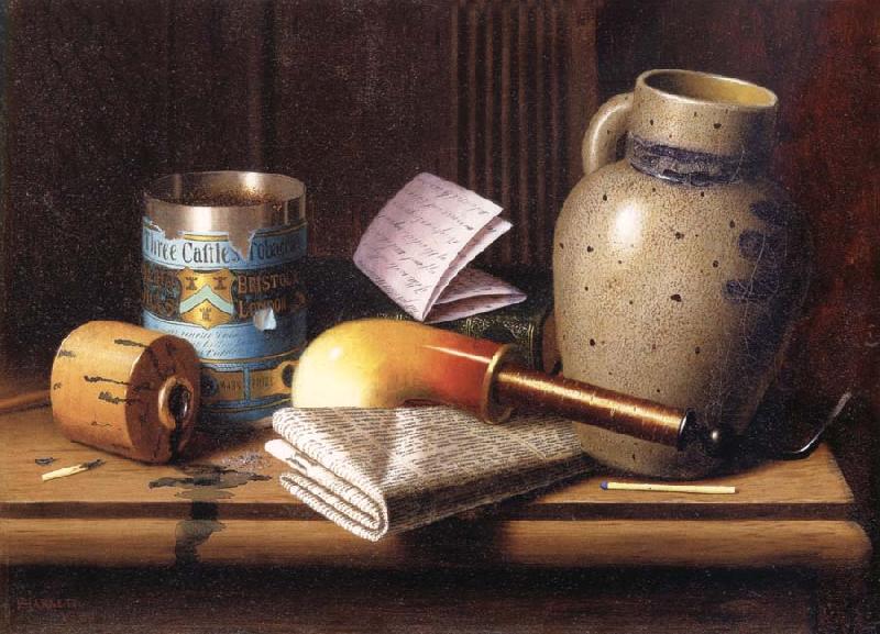 William Michael Harnett Still life with Three Tobacco oil painting image